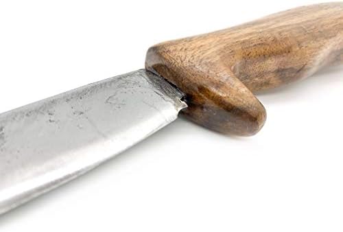 Guthook Skinner 10'inch de alto carbono faca de caça de aço. Faca de lâmina fixa de Tang Full com lâmina de 5 polegadas e alça de madeira acabada para ao ar livre, caça e camping.
