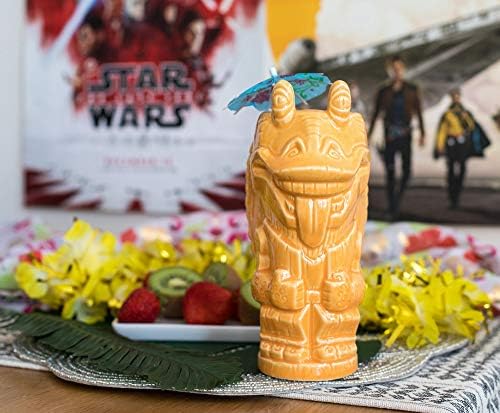 Geeki Tikis Star Wars Jar Jar Binks caneca cerâmica | Caneca temática tiki | 18 onças