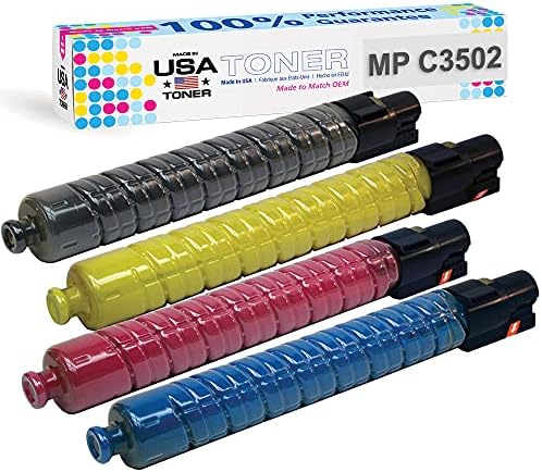 Feito em USA Substituição compatível com toner para Ricoh Aficio Savin MP C3002 MP C3502 MPC3002 MPC3502-841735 841738 841737 841736 - BLACK 28.000 - Cor 18.000 páginas