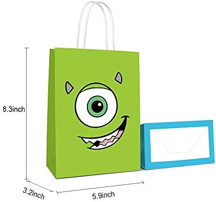 16 PCS Party Favor Sacos para Monster Birthday Party Supplies, Gift Gody Treat Candy Bags for Monster Party Favors Decor