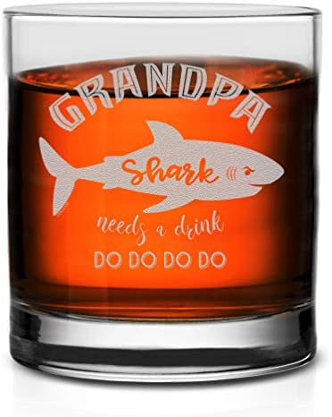 Veracco Granpa Shark precisa de um whisky de uísque de bebida Funnygifts para o avô