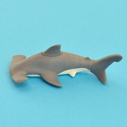 Erasers Shape of Sharks Hammerhead Sharks Killer Whales 3D Animal Mini Eraser A borracha japonesa