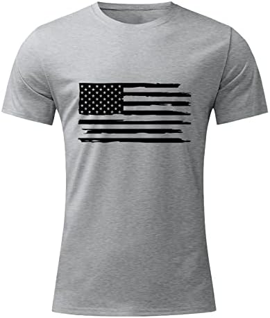 XXBR MEN MEN Independence Day Bandeira T-shirt Round Gym Gym Sport Casual Casual Manga curta Camisa e listras Tops Camisetas