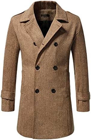 Jaqueta militar masculina casaco quente, mas sólido gole de colarinho de gole de vento de comprimento médio blazer casacos