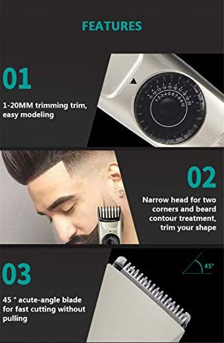 Beiake Electric Clipper Cabelo barbeador USB Recarregável à prova d'água barba barba Shaver Trimmer Limite ajustável