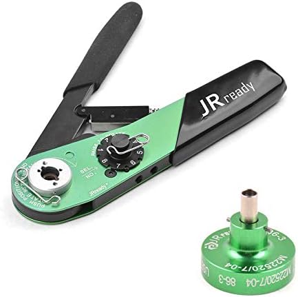 JRReady YJQ-W7A+86-3 PIN aeroespacial/SoC Intermediário Ferramenta de crimpagem de recuo ajustável 16-28AWG