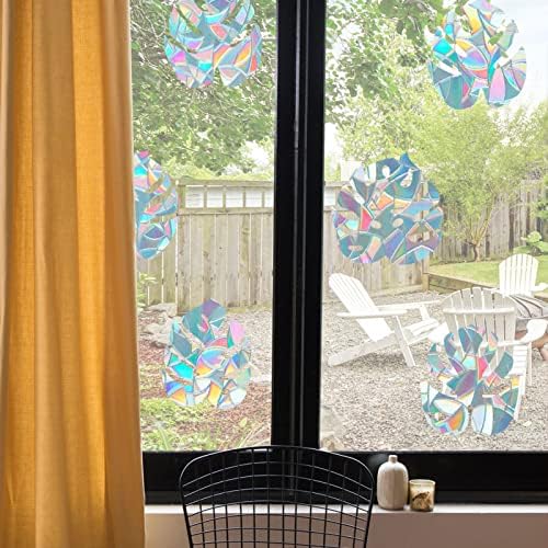 Adesivos de janela de colisão para pássaros protegidos de bumps de janelas não adesivo prisatic vinil adesivos de janela