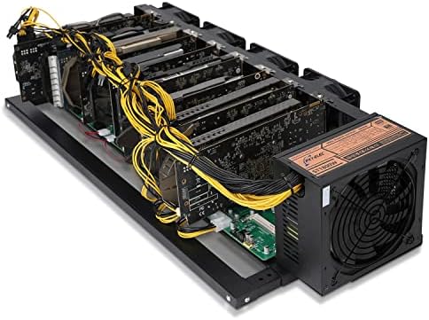 PXY-ELEC B85 Sistema de mineração completo com 8 slots de GPU. Inclui placa -mãe, Intel 1820 CPU, 256 GB SSD, RAM de 8 GB e PSU