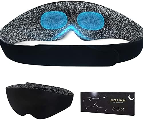 Máscara ocular aisleep para adultos, copo com contornos em 3D e olhos vendados, ajuda leve para adultos com bandana ajustável,