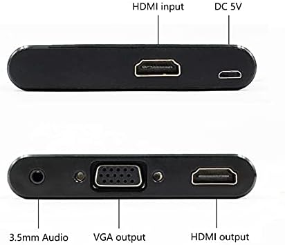 Adaptador de divisor portátil do conectores VGA+Compatível com HDMI+Conversor de áudio com cabo PS3 X-box Caixa Blu-ray DVD Players