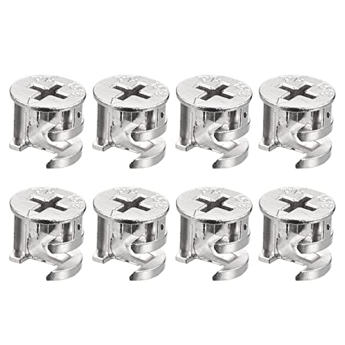 Porca de trava de came harfington para móveis, 8pcs 15x13.5mm Conector de articulação porca de bloqueio de mobiliário