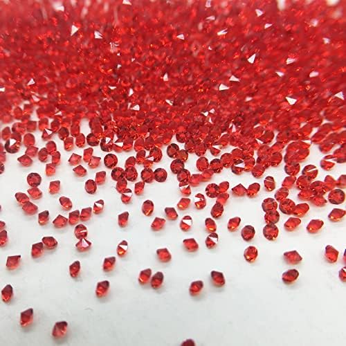 Huetfat 8800pcs Cristais de unhas de pixie vermelha strinstones-1.2mm Micro gemas de brilho glitter para unhas-mini dini unhas diamantes