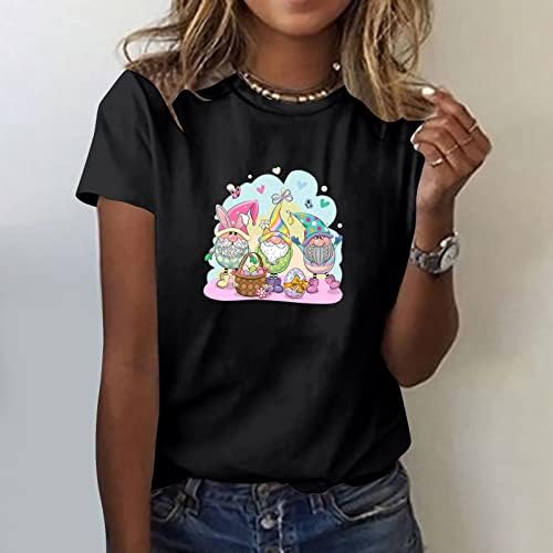 Feliz Camisas da Páscoa Bunny Bunny Tshirt Gnome Ovo de Páscoa Crew Holida de Crepeira Férias Regular Fit Fit Tee Tops