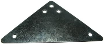 2 x Placas de reparo de maca de aço triangular BZP 75mm 3 polegadas