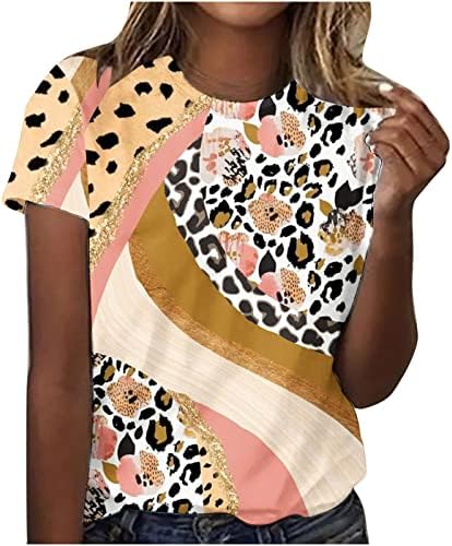 lcepcy feminino redondo pescoço colorblock tee moda verão casual colorido manga curta camiseta básica