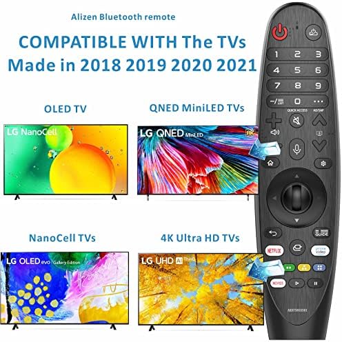 Controle Remoto Mágico da LG Universal para TV inteligente MR21GA MR20GA MR19BA AKB75855501 Com ponteiro, voz e mouse,