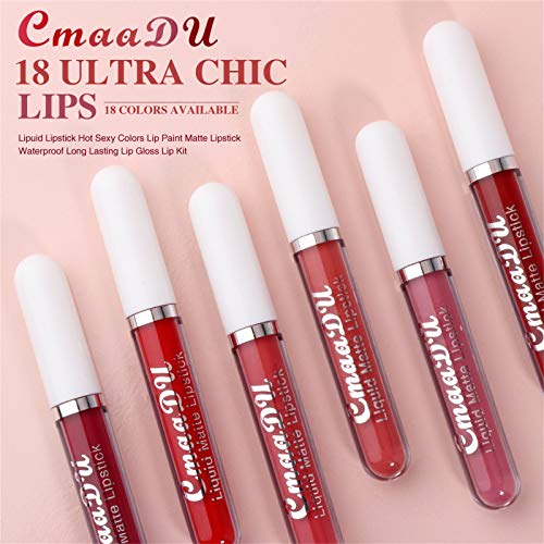 18 cores Ladies Beauty Makeup Sexy Hidrating Hydration Longing Lip Lip Gloss Lipstick