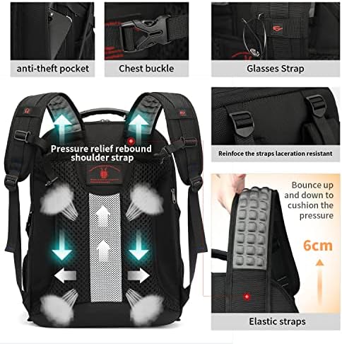 Yussue 18.4 Mochila Laptop Grande, TSA Aprovou a Mochila da Escola Secundária College - 30% menos impacto - Bolsa de viagem expansível