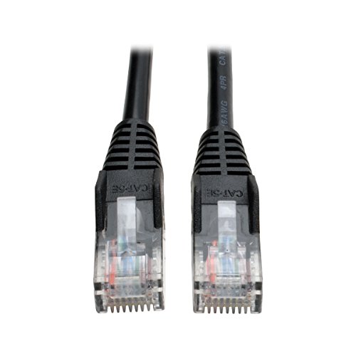 Tripp Lite Cat5e 350MHz Cabo de remendo moldado sem pressa - preto, 6 pés.