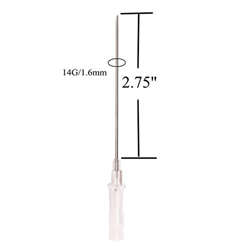 Agulhas de piercing, 5pcs 14g IV Kit de agulhas de cateter piercing para kits de partida IV, suprimento de agulhas de piercing