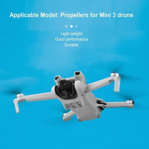 Lâminas de asa do drone dauerhaft, acessórios de drones flexíveis PC poderosos hélices de substituição de drones fortes fortes fortes