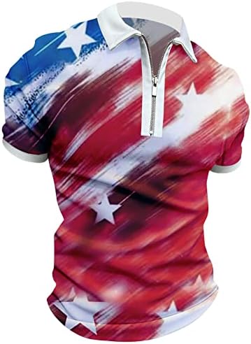 Miashui Bodysuit Short Romper American Flag American Patriótica Camisa patriótica para homens 4 de julho muscular Mush Down Down Cirta