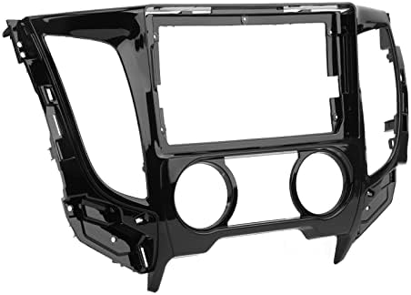 Kits de montagem Dash, Fydun 2 Din Black Plastic Audio Estéreo Fascia Frame para Mitsubishi L200 Triton 2015-2019 Manual AC
