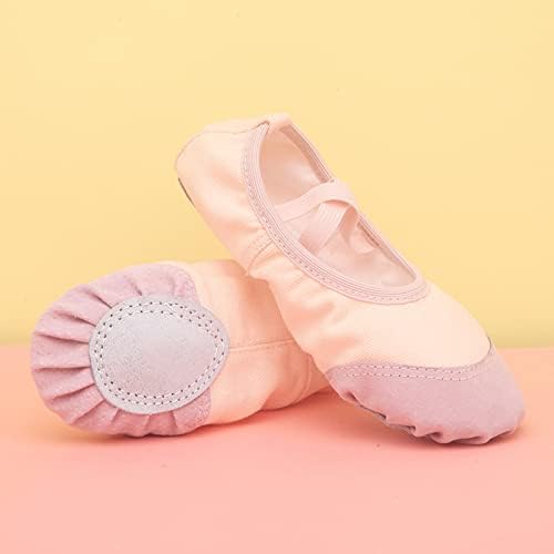 QVKARW Sapatos infantis sapatos de dança de dança quente desempenho de balé de sapatos de ioga sapatos de dança