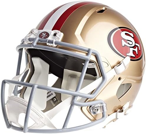 Riddell NFL São Francisco 49ers Capacete de futebol de velocidade em tamanho real