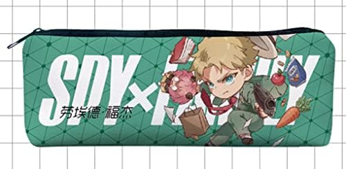 FOEFAIK Anime Spy x Família Anya Yor Caso Lápis, Caixa de Capacidade de Bolsa de Maquiagem da Bolsa de Bolsa de Caixa de Canvas Com zíper, 5,1 polegadas
