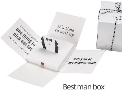 Yeplan White Gift Boxes 3.5x3.5x3.5inCh Caixa de presente com tampas para presente de casamento, presente de proposta de dama de honra, caixa de festas