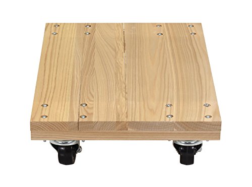 Vestil HDOS-1624-9 Deck de madeira sólida Dolly com rodízios de borracha dura, capacidade de 900 lbs, 24 comprimento x 16 largura