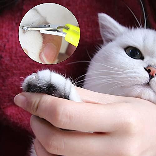 Sljianlu 2 PCs Cat unhas Clippers de gato afiado Andadores de unhas Anti Slip Cat Garra Clipper