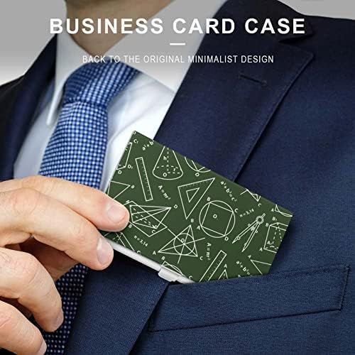 Math Science Business Card Titular Slim Business Cartter Wallets Caso de cartão de crédito Caso com padrão de impressão para homens