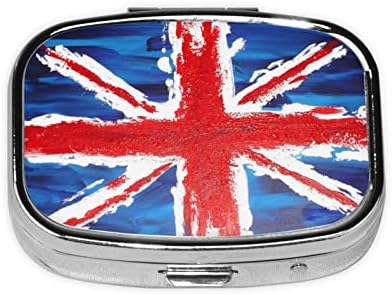 British Flag Square Mini Caixa de comprimidos Metic Medic Medicador Organizador Viagem Casa portátil amigável