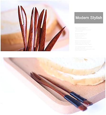 2 PCs Forks de madeira sobre facas Falhas de talheres de madeira facas de fruta de fruta de mesa de mesa de mesa use lanche bolo de