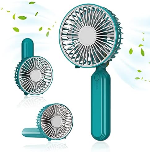 Fan Wixas Handheld, mini ventilador dobrável portátil, fã de mão recarregável por bateria de bolso, para viajar e fã de cílios