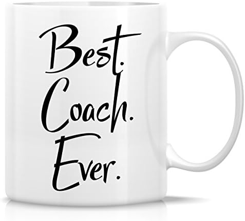 Retreez Funny Caneca - Melhor treinador Ever Mentor Professor 11 oz Canecas de café cerâmica - Engraçado, sarcasmo, sarcástico, motivacional