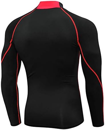Camisetas xxbr compressão para homens, manga comprida mock pescoço de treino atlético camisa ativa camada base de camisa de camisa de camisa