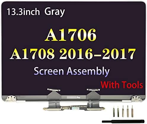 Substituição da tela Areiliya para MacBook Pro 13.3 A1706 A1708 final de em meados de 2017 EMC 3071 EMC 3163 EMC 2978 EMC 3164 Retina LCD Full Display Conjunto 2560x1600
