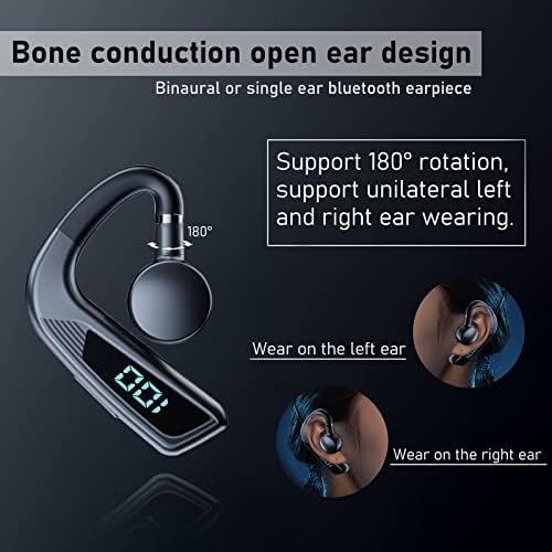 Mosonnytee Condução óssea fones de ouvido Bluetooth Bluetooth fone de ouvido Bluetooth para telefones celulares sem