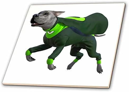 Cartoon de gráficos boehm 3drose boehm - desenho animado Great Dane em Super Dog Suit - Tiles