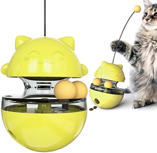 Alimentador de automóveis para gatos dispensador de alimentos gatos tumbler brinquedo de treinamento interativo gato trate