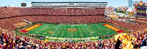 Obras -primas de 1000 peças esportivas quebra -cabeça - NCAA Ohio State Buckeyes EndZone View Panoramic - 13 x39