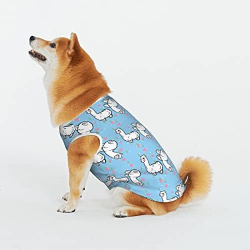 Camisas de animais de estimação de algodão Funny-alpaca-amor-coração trajes de cachorro pmi-cão pijamas macios de cachorro macios