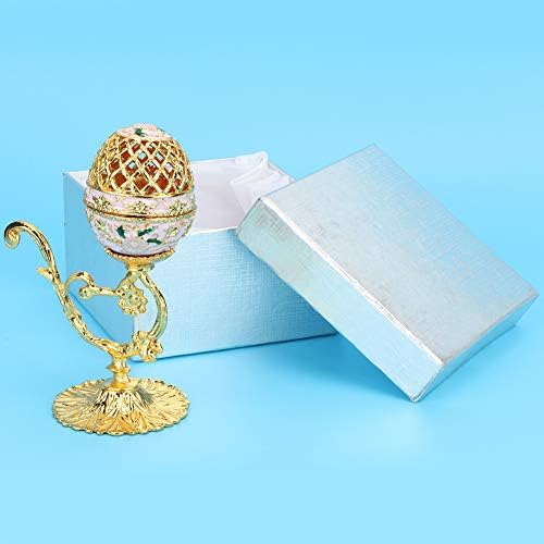 Hztyyier esmaltado faberge ovo pintado à mão Faberge ovo estilo decorativo caixa de bugigangas de jóias Sparkling Gift para