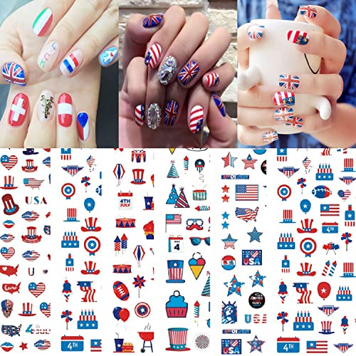Independence Day Patriótico Nail Art Sticks Decals