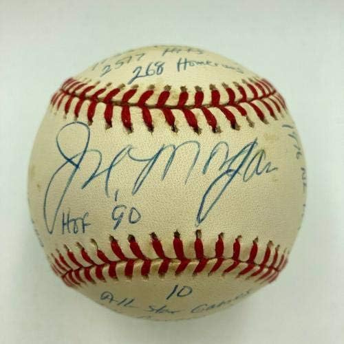 Joe Morgan assinou muito inscrito na carreira Stat Baseball Reggie Jackson Coa - Bolalls autografados