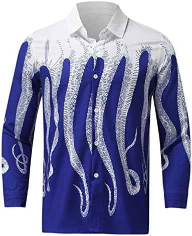 Camisa pólo para homens, camisetas masculinas de manga longa vintage botão impresso para baixo colarinho casual esportivo camisetas blush tops