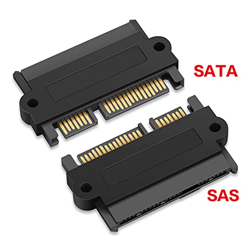 1pcs 90 graus com ângulo direito SATA 22pin 7+15 macho para SFF-8482 SAS 22 Adaptador de conversor de extensão feminina